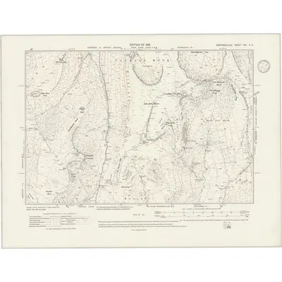 1912 Map of Westmorland XIX.SE, 1946 Print