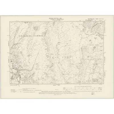1897 Map of Westmorland XIX.SW, 1899 Print