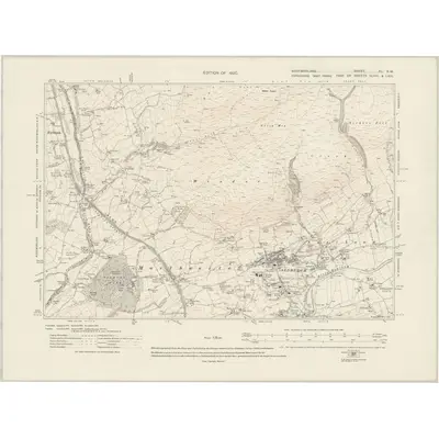 1912 Map of Westmorland XL.NW, 1920 Print