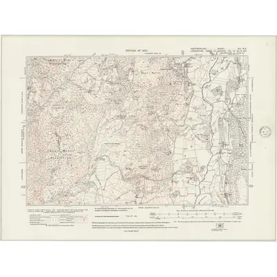 1912 Map of Westmorland XLI.NE, 1947 Print