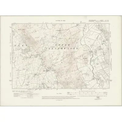 1911 Map of Westmorland XLI.SE, 1920 Print