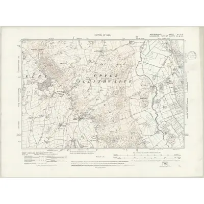 1911 Map of Westmorland XLI.SE, 1939 Print