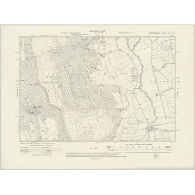 1912 Map of Westmorland XLII.NW, 1920 Print