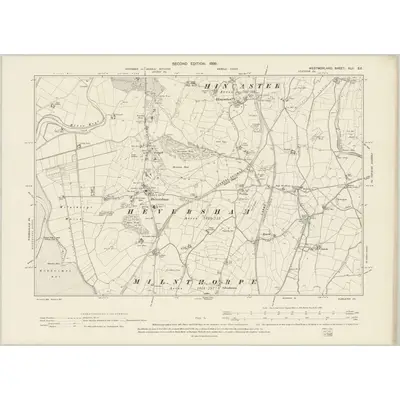 1897 Map of Westmorland XLII.SE, 1899 Print