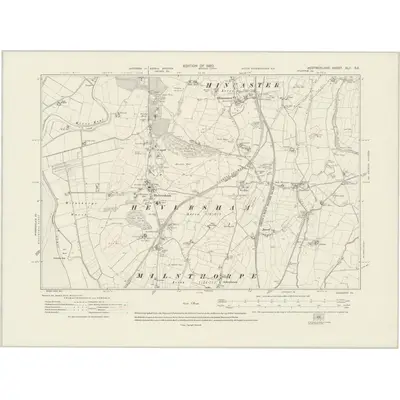1911 Map of Westmorland XLII.SE, 1920 Print