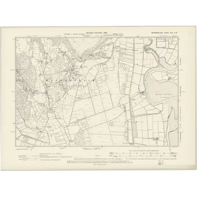 1897 Map of Westmorland XLII.SW, 1899 Print
