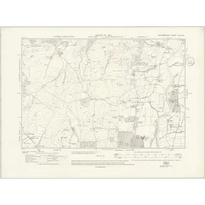 1912 Map of Westmorland XLIII.NE, 1936 Print