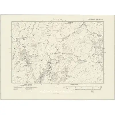 1911 Map of Westmorland XLIII.NW, 1920 Print