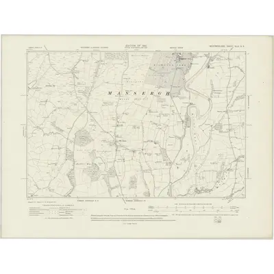 1911 Map of Westmorland XLIII.SE, 1919 Print