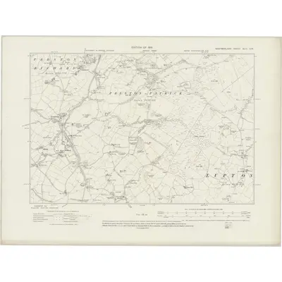 1911 Map of Westmorland XLIII.SW, 1919 Print