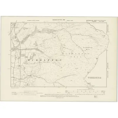 1896 Map of Westmorland XLIV.NW & NE, 1899 Print