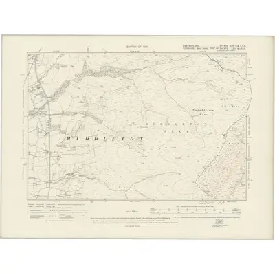 1911 Map of Westmorland XLIV.NW & NE, 1920 Print