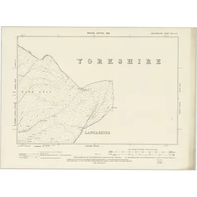 1896 Map of Westmorland XLIV.SE, 1899 Print