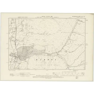 1896 Map of Westmorland XLIV.SW, 1899 Print