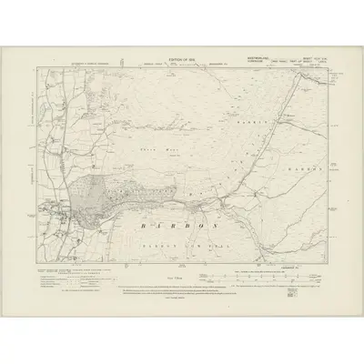 1910 Map of Westmorland XLIV.SW, 1919 Print