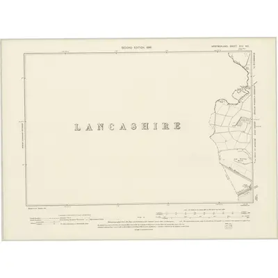 1897 Map of Westmorland XLV.NE, 1899 Print
