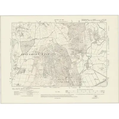 1910 Map of Westmorland XLV.NE, 1920 Print