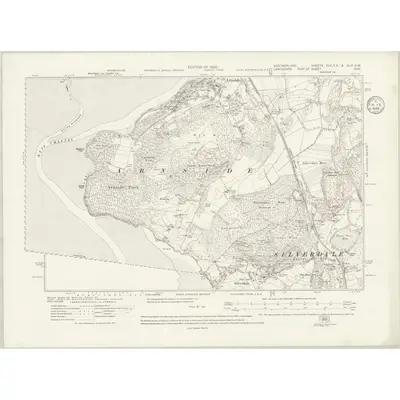 1912 Map of Westmorland XLV.SE & XLVI.SW, 1936 Print