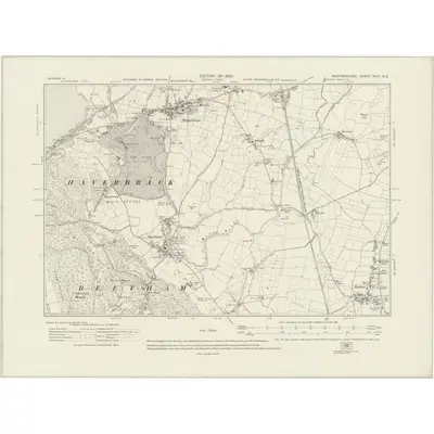1911 Map of Westmorland XLVI.NE, 1920 Print