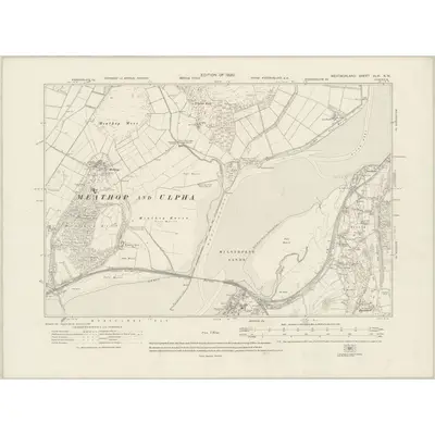 1911 Map of Westmorland XLVI.NW, 1920 Print
