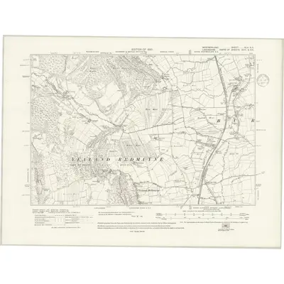 1911 Map of Westmorland XLVI.SE, 1937 Print