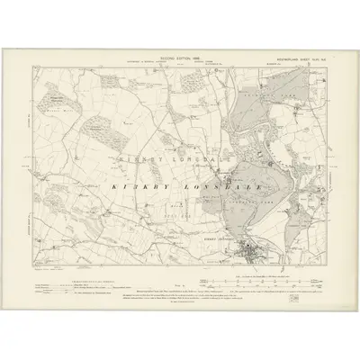 1896 Map of Westmorland XLVII.NE, 1899 Print