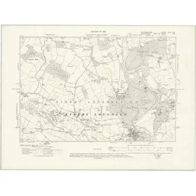 1910 Map of Westmorland XLVII.NE, 1919 Print
