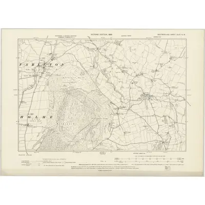 1896 Map of Westmorland XLVII.NW, 1899 Print