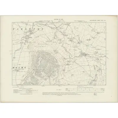 1911 Map of Westmorland XLVII.NW, 1919 Print
