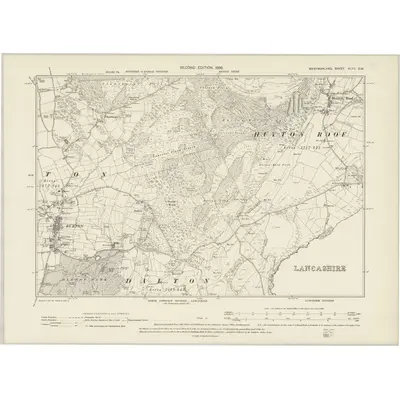 1896 Map of Westmorland XLVII.SW, 1899 Print