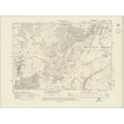 1910 Map of Westmorland XLVII.SW, 1945 Print