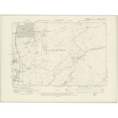 1910 Map of Westmorland XLVIII.NW, 1920 Print