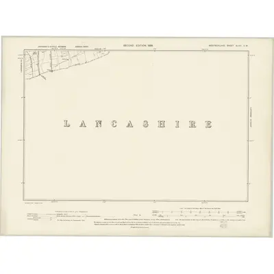 1896 Map of Westmorland XLVIII.SW, 1899 Print
