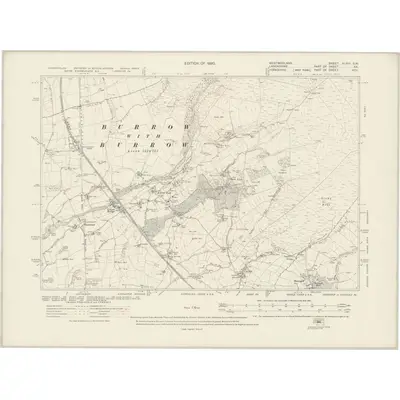 1910 Map of Westmorland XLVIII.SW, 1920 Print