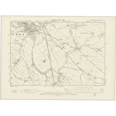 1897 Map of Westmorland XV.NE, 1899 Print