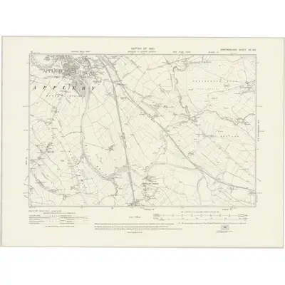 1911 Map of Westmorland XV.NE, 1920 Print
