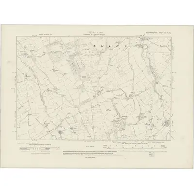 1913 Map of Westmorland XV.NW, 1919 Print