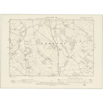 1897 Map of Westmorland XV.SE, 1899 Print