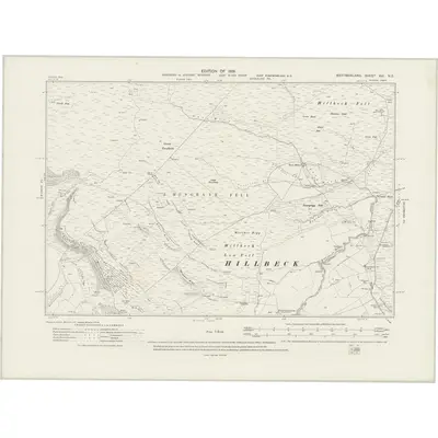 1912 Map of Westmorland XVI.NE, 1919 Print