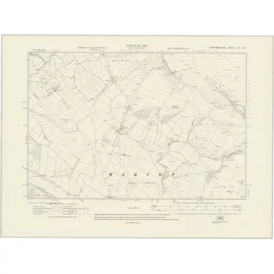 1912 Map of Westmorland XVI.NW, 1920 Print