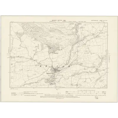 1897 Map of Westmorland XVI.SE, 1899 Print