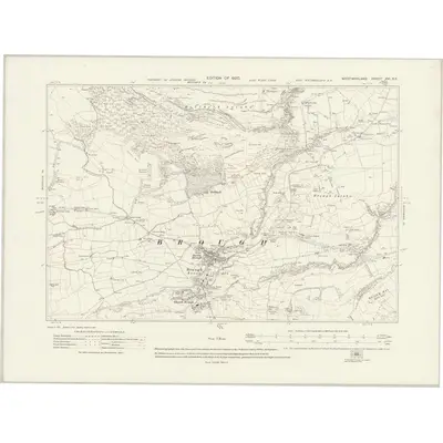 1912 Map of Westmorland XVI.SE, 1920 Print
