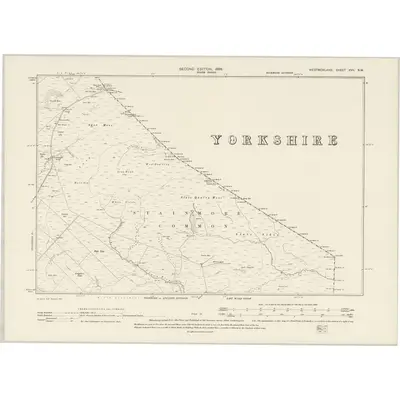 1897 Map of Westmorland XVII.NW, 1899 Print