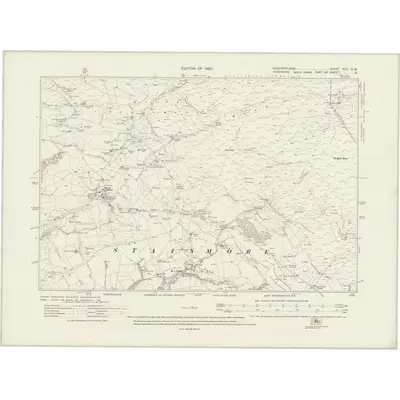 1911 Map of Westmorland XVII.SW, 1920 Print