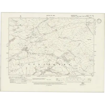 1911 Map of Westmorland XVII.SW, 1946 Print