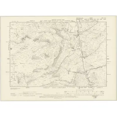 1897 Map of Westmorland XVIII.NE, 1900 Print