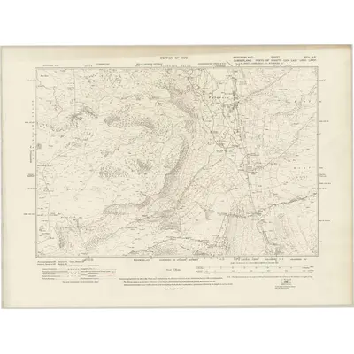 1913 Map of Westmorland XVIII.NE, 1920 Print