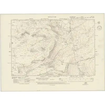 1913 Map of Westmorland XVIII.NE, 1945 Print