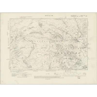1912 Map of Westmorland XVIII.SE, 1919 Print