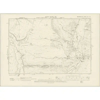 1897 Map of Westmorland XX.NW, 1899 Print